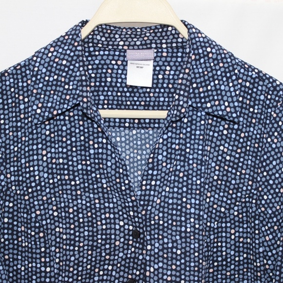 Laura Scott Petite Pock-a-Dot 3/4 Sleeve Blouse - Picture 8 of 8